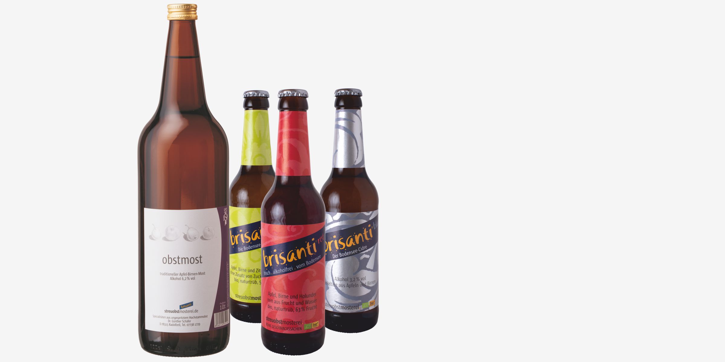 Most, Cider und Fruchtlimos der Stahringer Streuobstmosterei